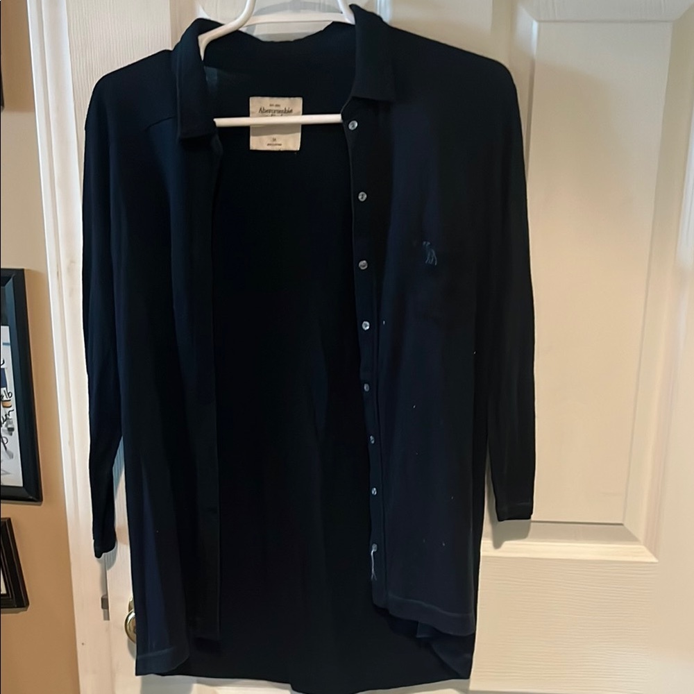 Abercrombie & Fitch Black Button Down Shirt